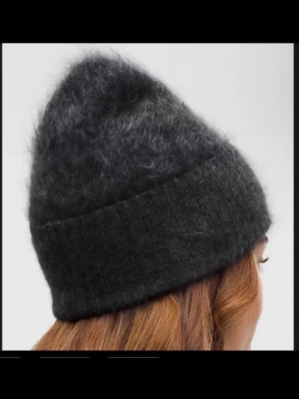 NWT Lululemon Womens Fuzzy 100% Cashmere Beanie HLOX Onyx Gray O/S $78 New